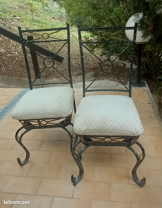 2 Magnifiques chaises Fer forgé (image 2)