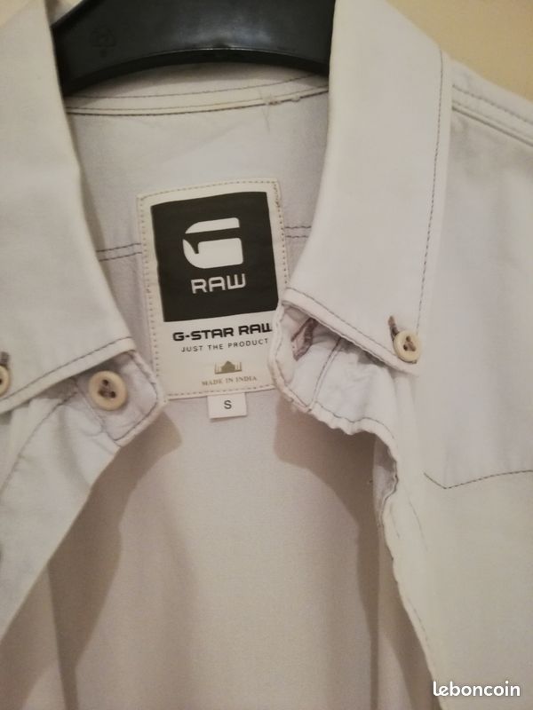 Chemise Gstar Homme - Taille L - Coton - Occasion Très Bon état - Style Décontracté Et Moderne