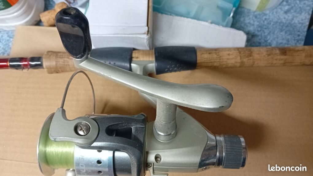 Canne a peche lancer BROWNING 4,70 ml avec moulinet Geologic LR 45 3etat irreprochable (image 4)