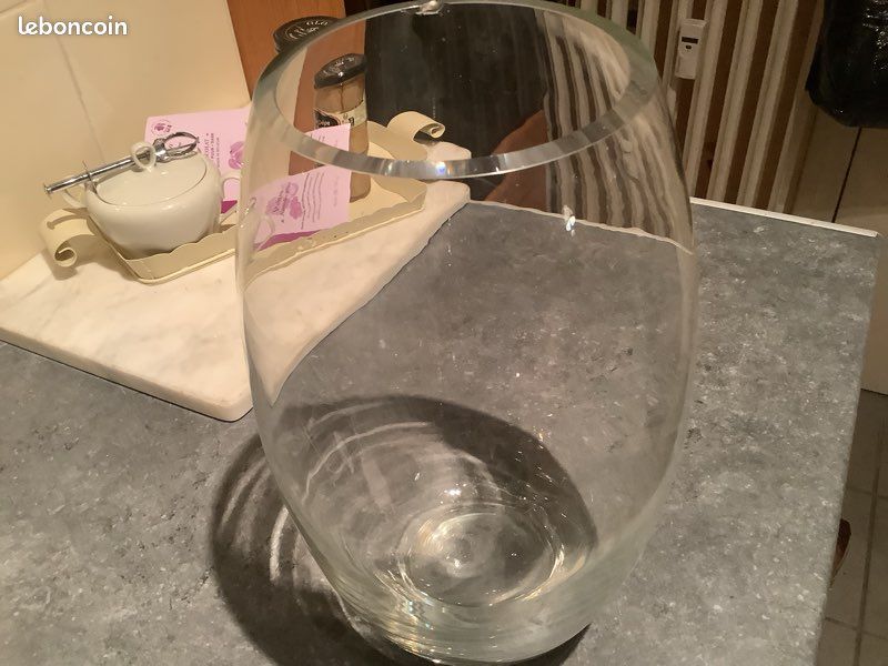 Grand vase en verre oblong hauteur 30 cm (image 7)
