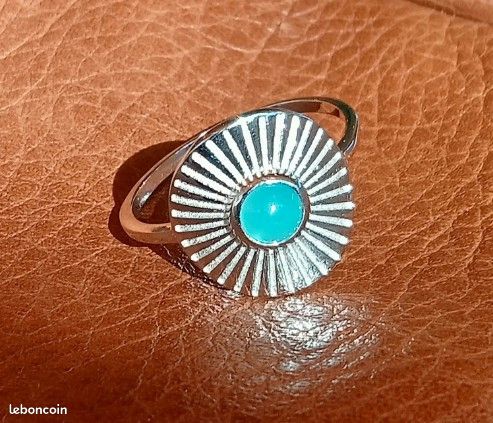 Bague Vintage En Argent Sterling 925 Avec Hématite - Taille 54, Occasion