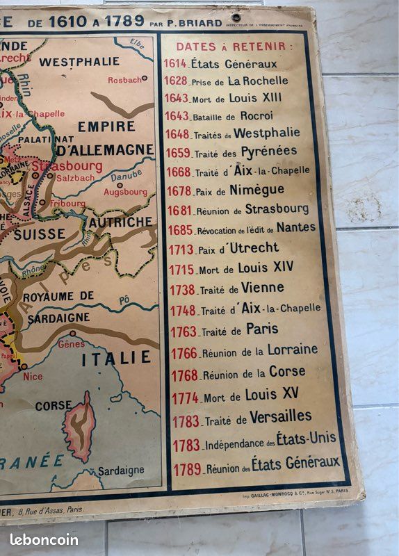 Anciennes cartes scolaires historiques (image 10)