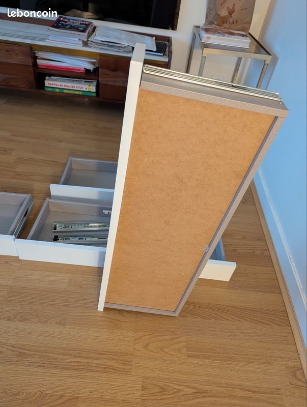 Tiroirs SPACEO 80x30X10 blanc brillant (image 3)