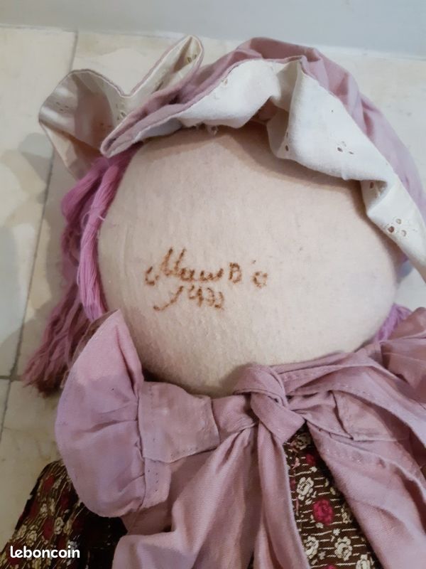 Poupée De Chiffon Marie Do - Années 70 - Hauteur 52 Cm - Occasion