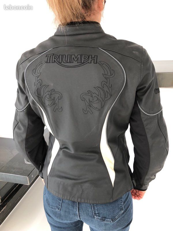 Leather Jacket Triumph Blouson Motorcycle Jacket Blouson Moto - Main Image