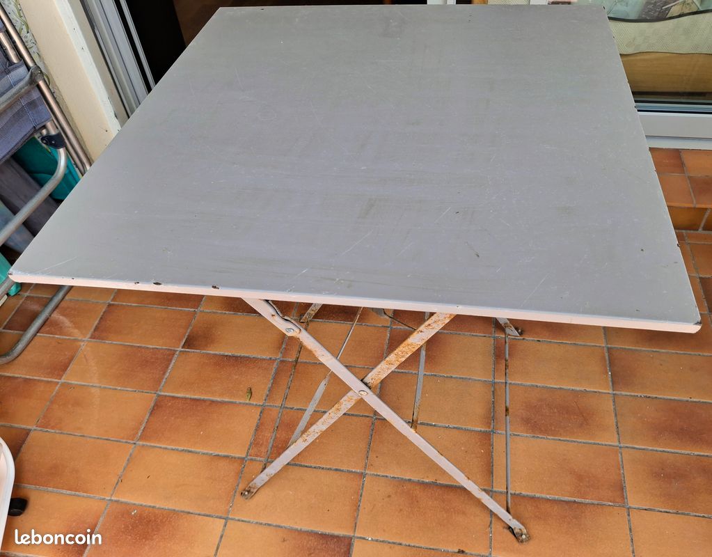 Table de jardin pliante carrée (image 4)