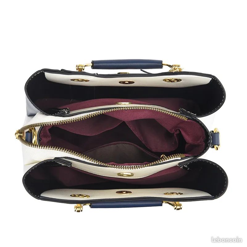 Femmes Grande Toutes Les Saisons Faux Cuir Style Classique Sac À Main (image 3)