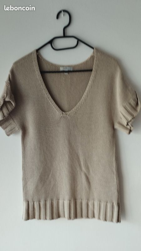 Haut Femme Débardeur Taille 38/40 - Blanc, Uni, Polyamide/elasthanne, Occasion Très Bon état