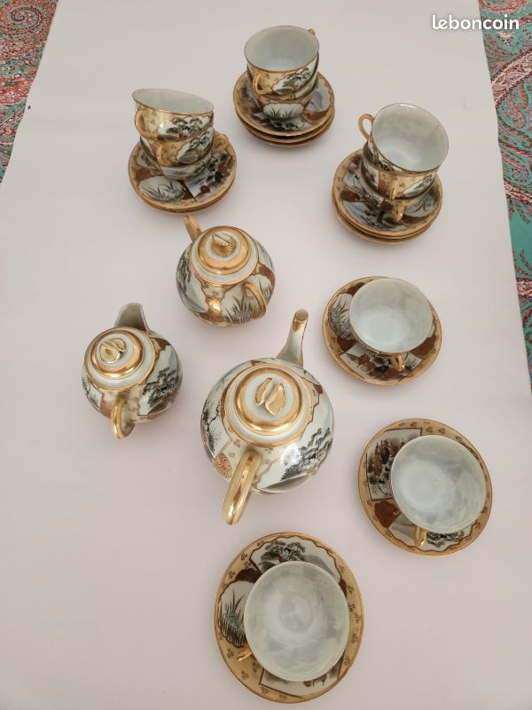 Ancien service à thé asiatique – début du XXᵉ siècle (image 1)