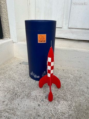 Fusées Tintin - Fusée Inspiration 65cm + Petite Fusée Fumée 29cm - Collection - Neuves