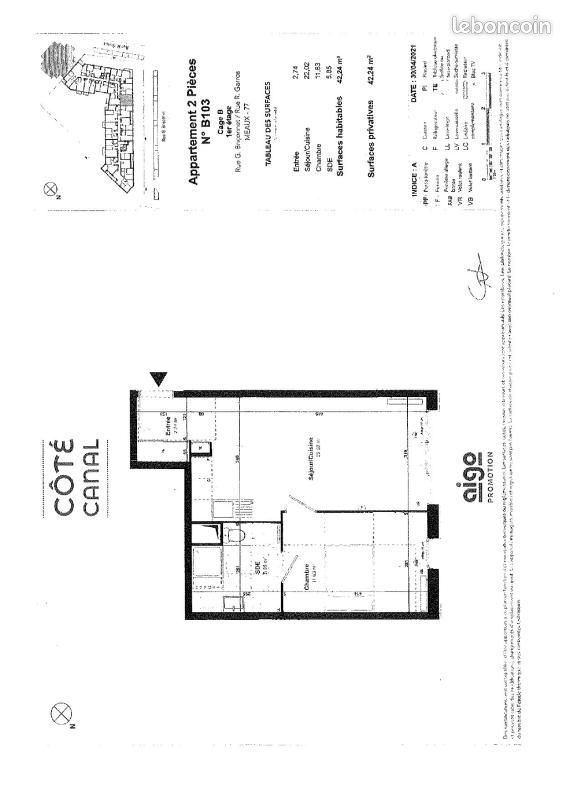 Appartement a louer meaux - 2 pièce(s) - 42 m2 - Surfyn