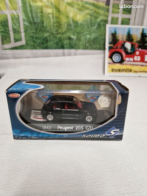 B29 1:43 SOLID VEREM 617 PEUGEOT 205 GTI CRITERIUM DE TOURAINE 1987 NMIB