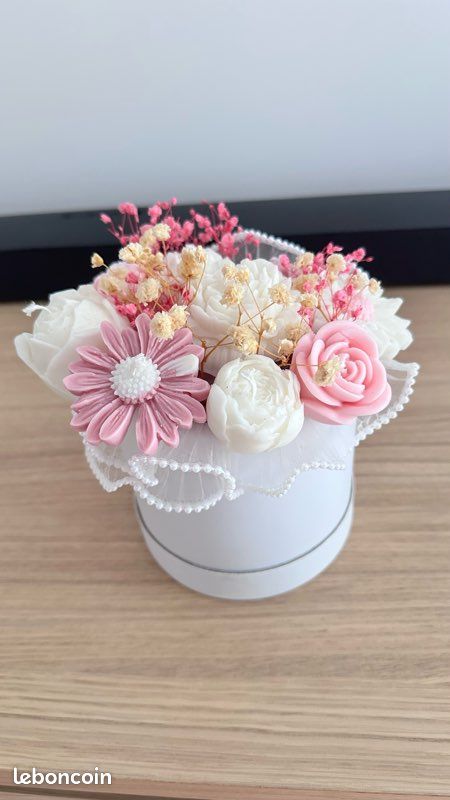 Bouquet de fleurs bougies (image 1)