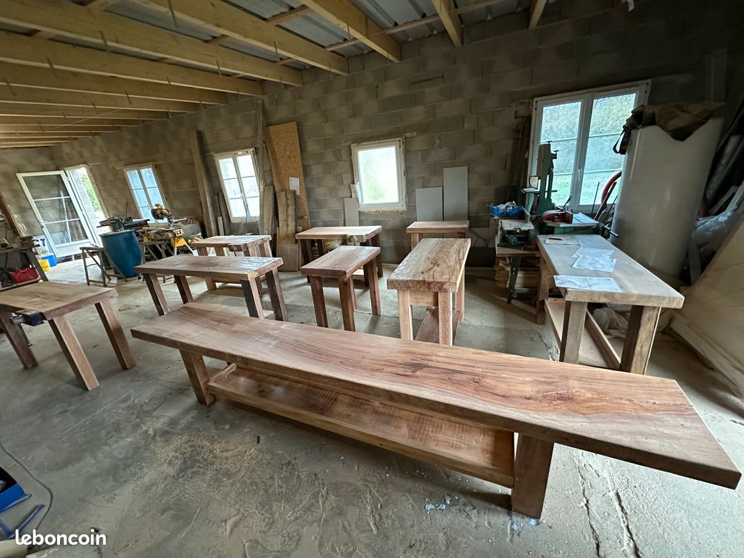 Établis de menuisier pour Meuble vasque - TV - Console sur mesure – Reproductions artisanales en bois massif (image 3)