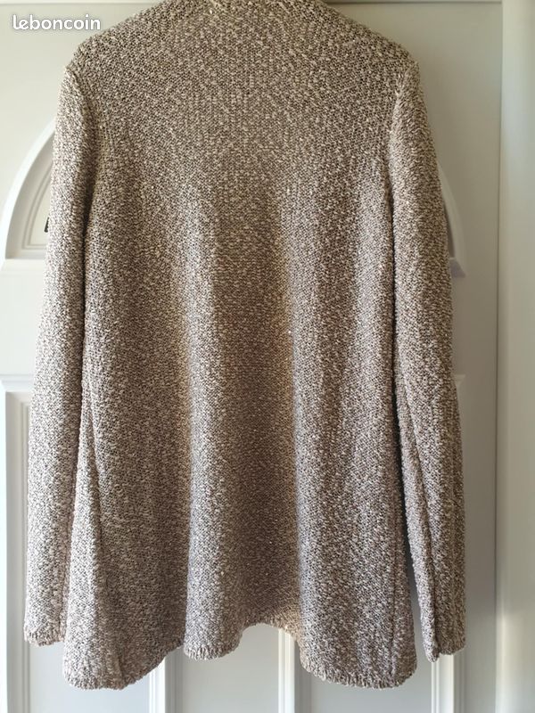 Gilet Long Taille 3XL - Marque Camaieu - Gris - Occasion Très Bon état - Vêtement Décontracté
