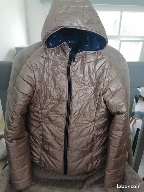 Okaïdi doudoune légère cintrée Dorée réversible Fille 10 ans