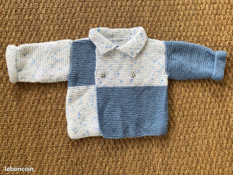 Gilet tricoté main 6 -12 mois (image 1)