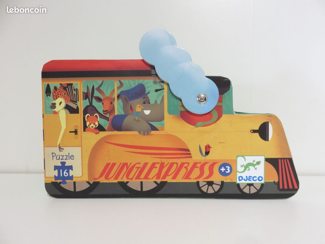Puzzle 25 pièces 3+ ans : La locomotive (Djeco) complet (image 1)