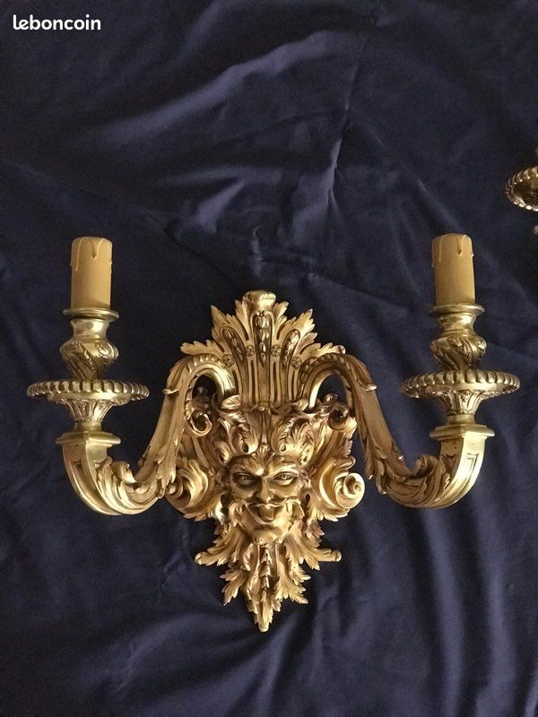 Paire d'appliques en bronze doré (image 2)