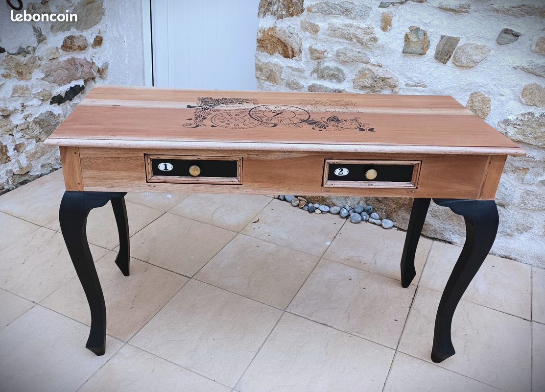CONSOLE STYLE LOUIS XV Merisier MASSIF (image 2)