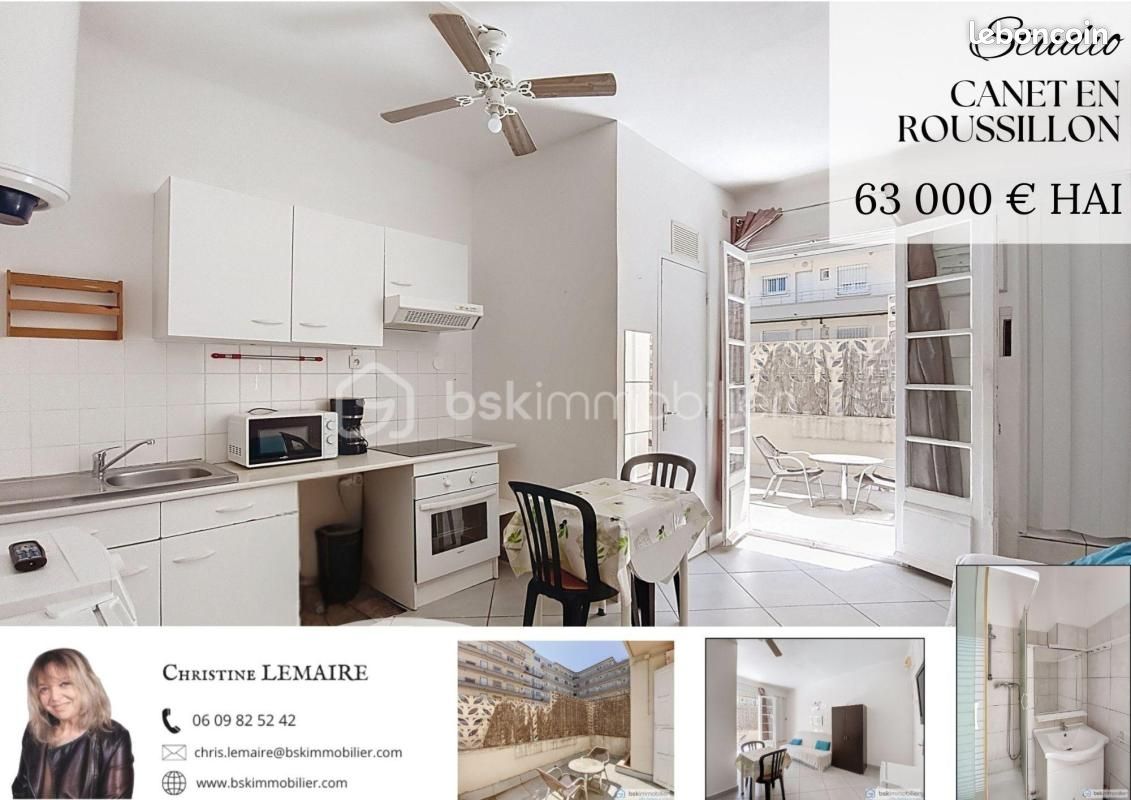 Appartement 1 pièce 17 m² · à Canet-en-Roussillon · 17 m² · 62 900 €