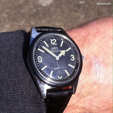 Montre Vintage Maty - Style Sous-Marin (Diver) - Mouvement Quartz Avec Date - État Occasion (Non Testée)