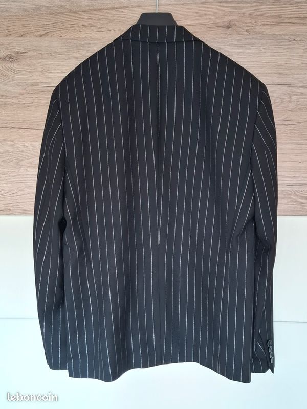 Veste / Blazer Noir Enduit JC Rags - Taille M - Occasion Très Bon état