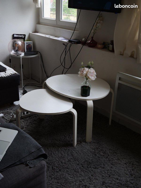 2 Tables de salon blanches (image 1)