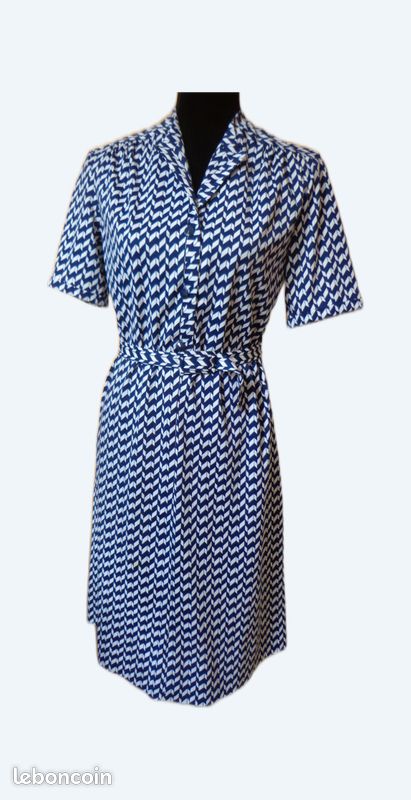 Robe Christine Laure marine/blanc - 42/44 (image 1)