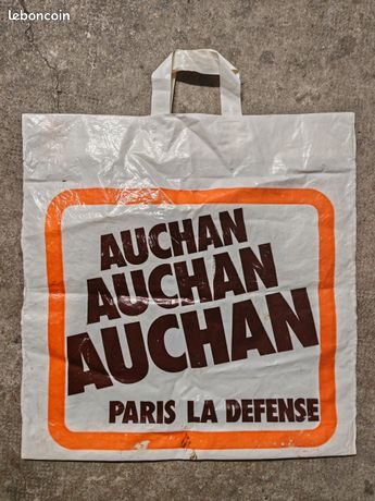 Sac plastique vintage publicitaire auchan Collection