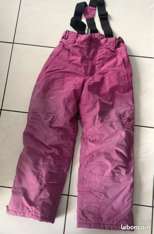 Combinaison pantalon de ski fille T 10 ans Stuf rose parme Vêtements