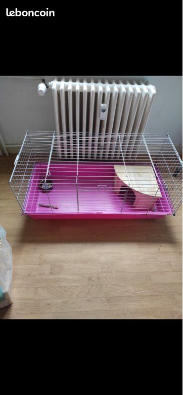 Cage pour rongeur avec cabane en bois (image 1)