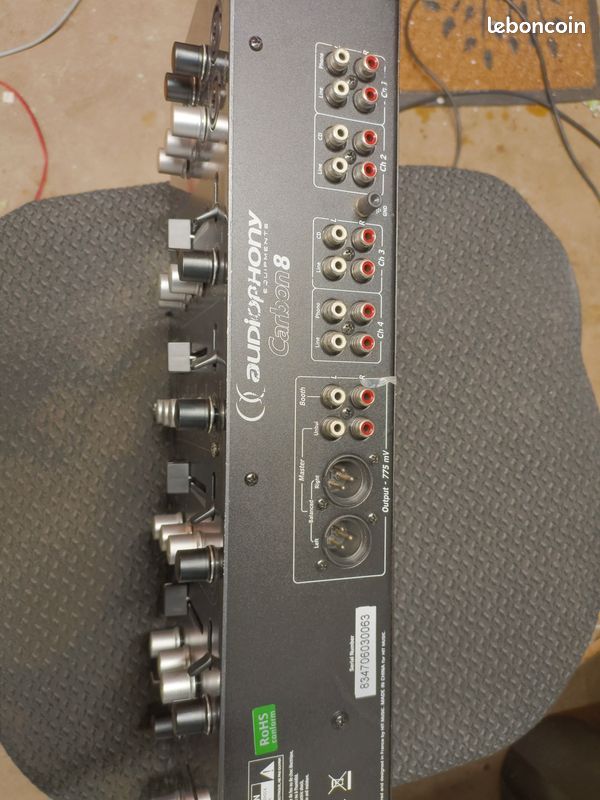Préamplificateur phono stéréo PA 506 + alim. secteur 230V/50 Hz, Noir