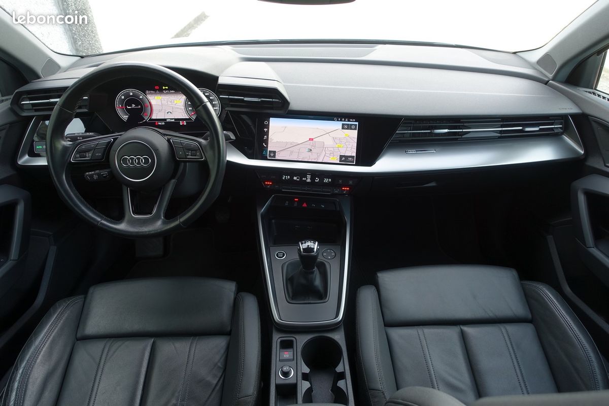 A3 Sportback 30 Tdi 116ch 2020 Virtual cockpit/Cuir sport chauffant/Gps Europe/Full LED/Park assyst/Carplay/1*Main/Garantie 12 Mois (image 11)