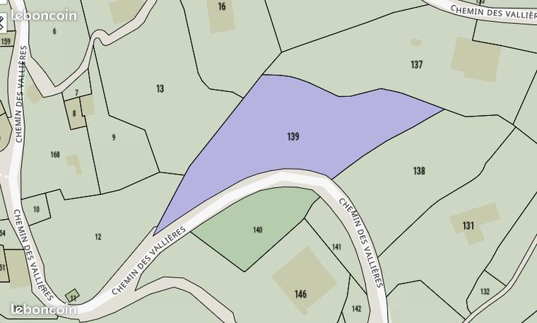 Grand terrain 1 850 m² arboré · Contes · 275 000 €