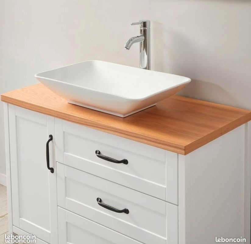 Meuble de salle de bain neuf blanc (image 2)