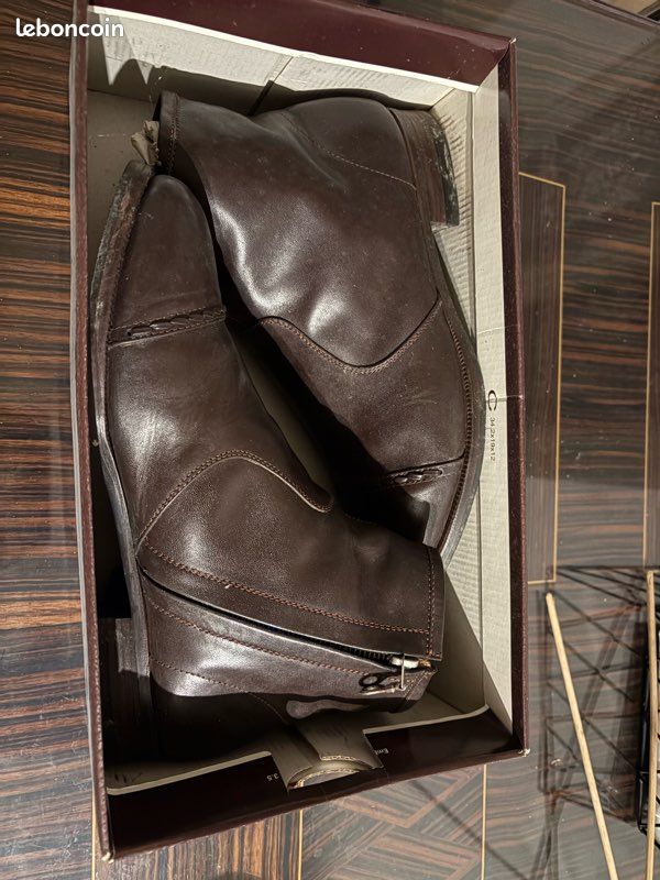 Bottes vintage années 80/90 cuir véritable Chaussures