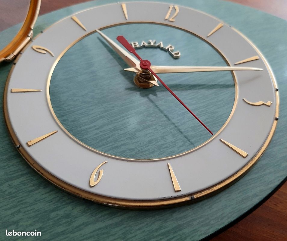 Horloge Formica vintage 60's reconditionnée (image 8)
