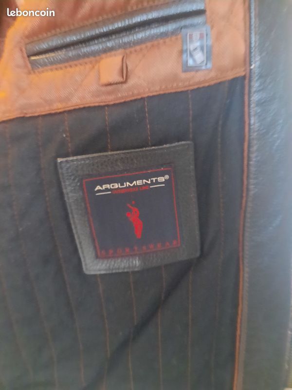 Veste cuir vintage vachette (image 5)