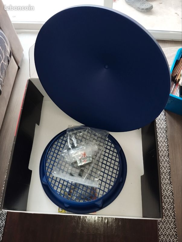 Lot De 2 Batées D'Orpaillage Relaxdays 3 Zones - 8 X 38 Cm Plastique Noir Et Bleu Pour Chercheurs D'Or