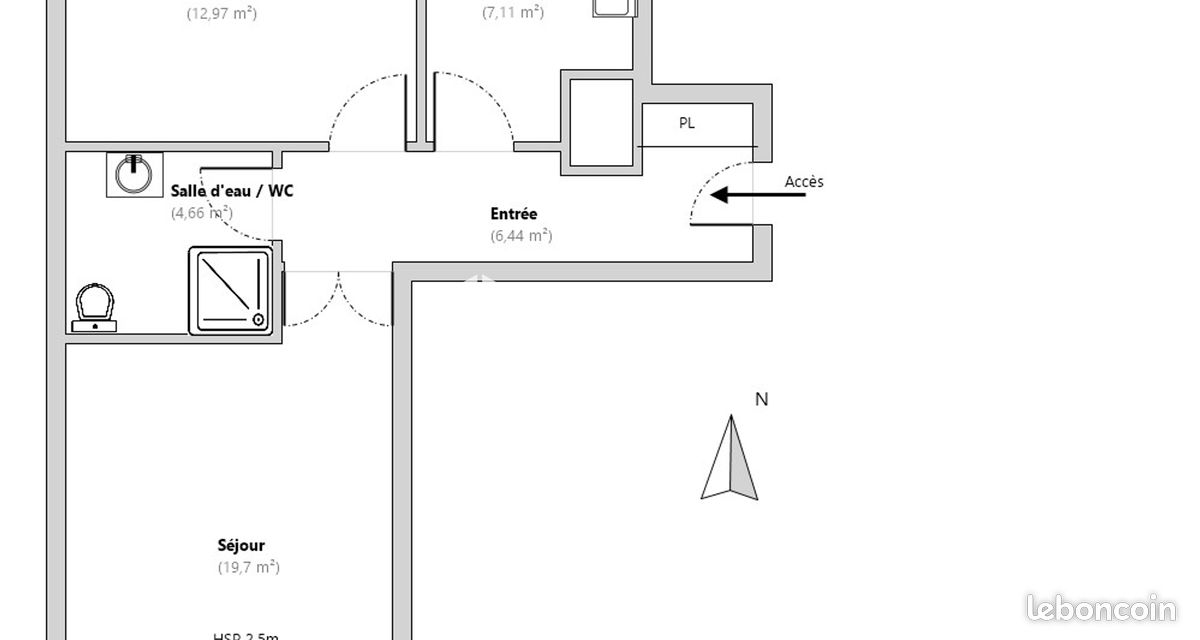 Appartement 2 pièces 51 m² · à Luisant · 51 m² · 659 €/mois