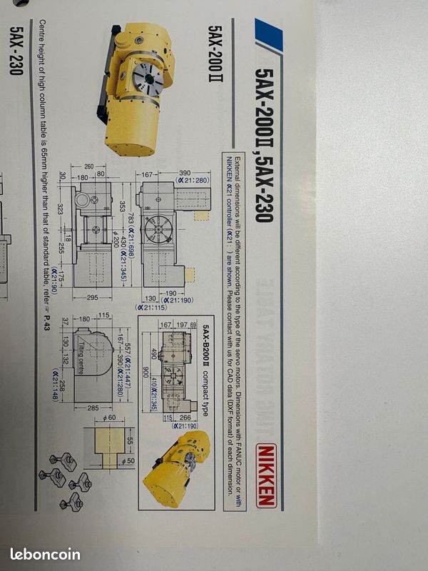 Diviseur 5 axes Nikken 5 AX-200 II (image 2)