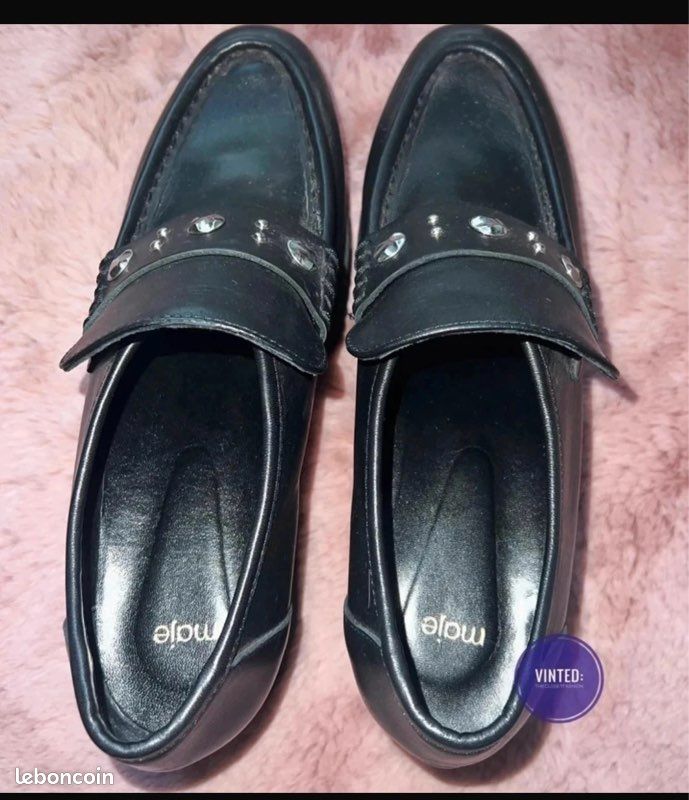 Mocassines en cuir maje femme Chaussures