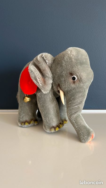 Peluche Jumbo Eléphant STEIFF jouet cirque vintage (image 10)