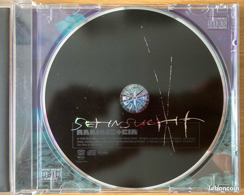 Rammstein Sehnsucht Limited Édition Bonus Du Riechst 98 Rare (image 3)