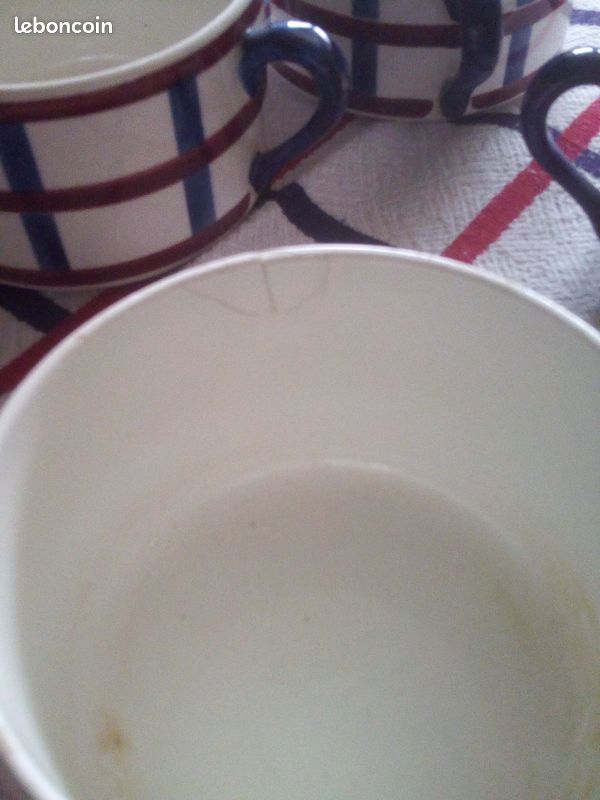 4 tasses BASQUES avant 1955 "BEARN" de H. B CREIL MONTEREAU (image 4)