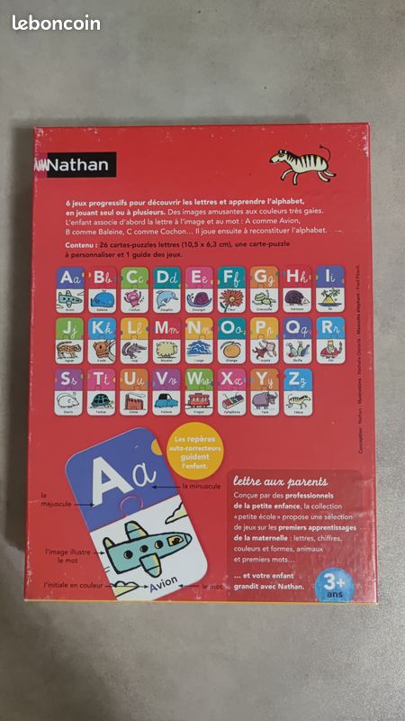 Nathan – La Petite École – Premières Lectures – Jeu Éducatif Pour Composer Des Mots – Apprendre à Lire – Dès 4 Ans – Coffret De 20 Cartes