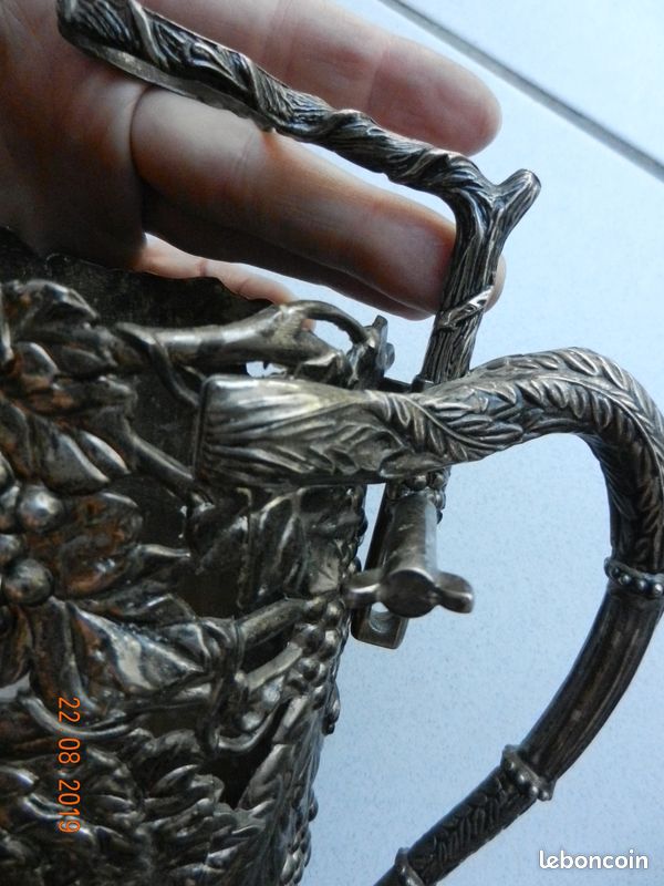 Porte bouteille etain pour servir le vin (image 1)