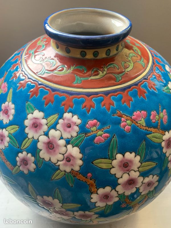 Grand vase boule en émaux de la Louvière (image 6)
