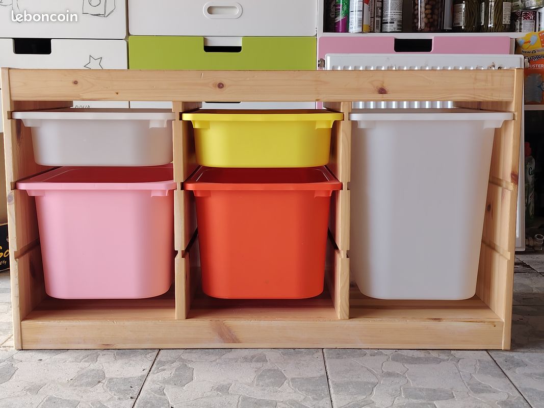 Trofast IKEA banc de rangement pin naturel avec ou sans ses bacs (image 2)